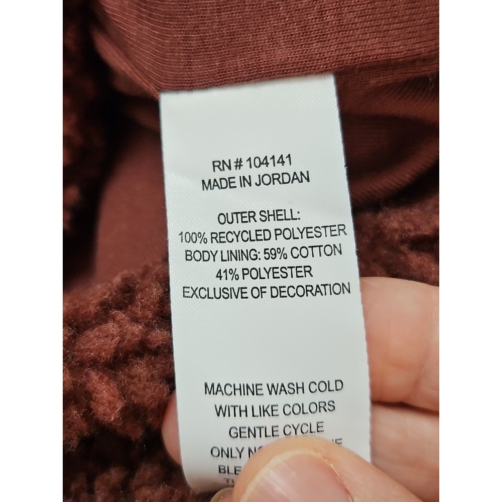 Alpine Design Women's Sherpa 1/4 Snap Pullover X Small Dark Auburn Fleece NWT - Picture 11 of 12